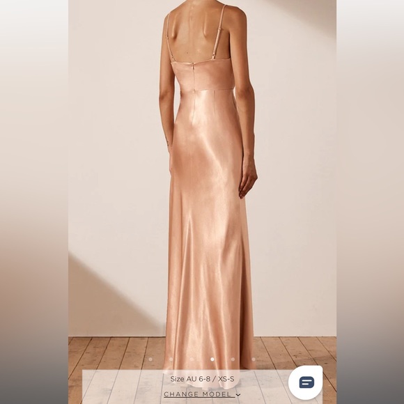 Shona Joy La Lune Cross Draped dress in Desert arose size 6 - Picture 3 of 7